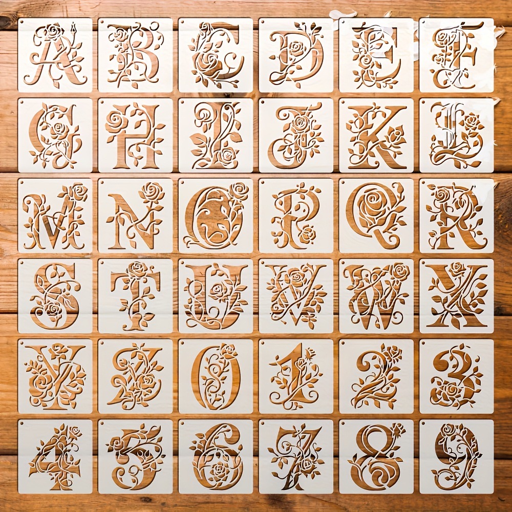 Photography Font - Набор многоразовых трафаретов для алфавита с
