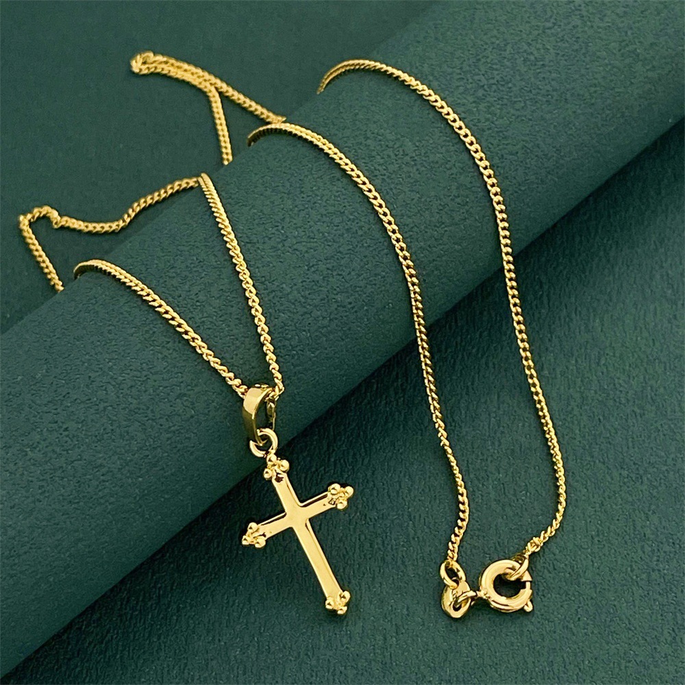 Photography Yellow - Женская подвеска с нежным крестом из