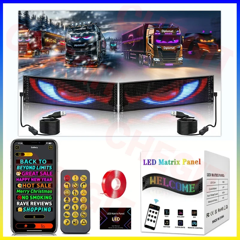 Pixel Art Led Panel - Светодиодный дисплей Грузовой глаз Автомобильный знак