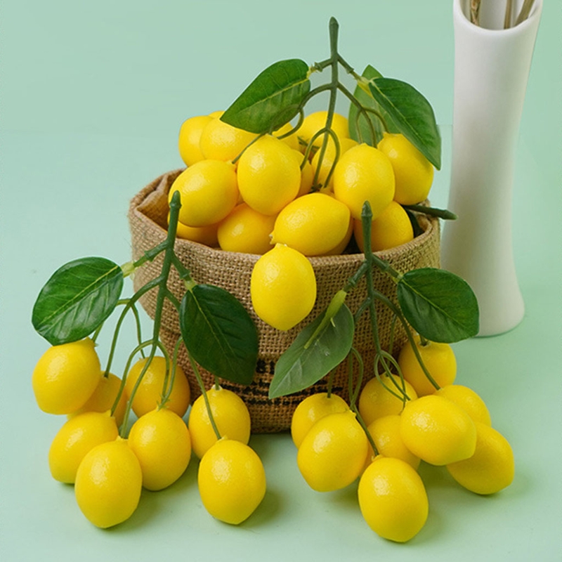 Photography Yellow - Искусственные лимонные ветки, имитация фруктов, шпажки,