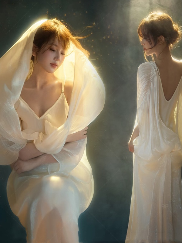 Photography Zen - Шикарное минималистское художественное платье без спинки