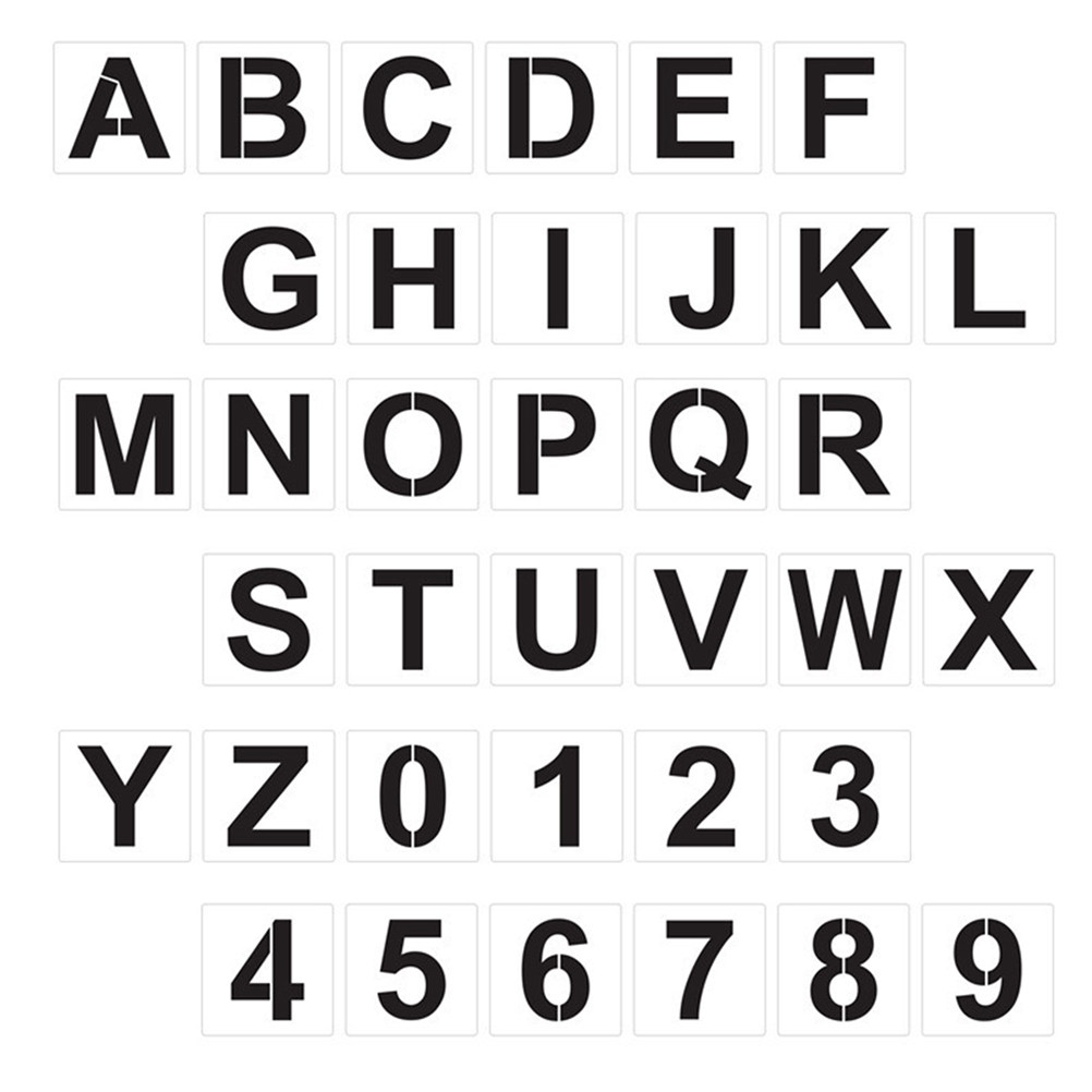 Photography Font - Набор больших трафаретов с буквами и