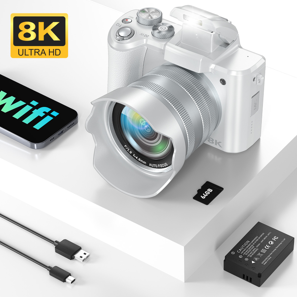Photography Zoom - Цифровая камера 8K для фотографии, передняя