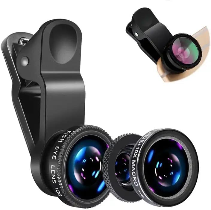 Photography Xiaomi - 3-в-1 объектив для смартфона: широкоугольный, рыбий