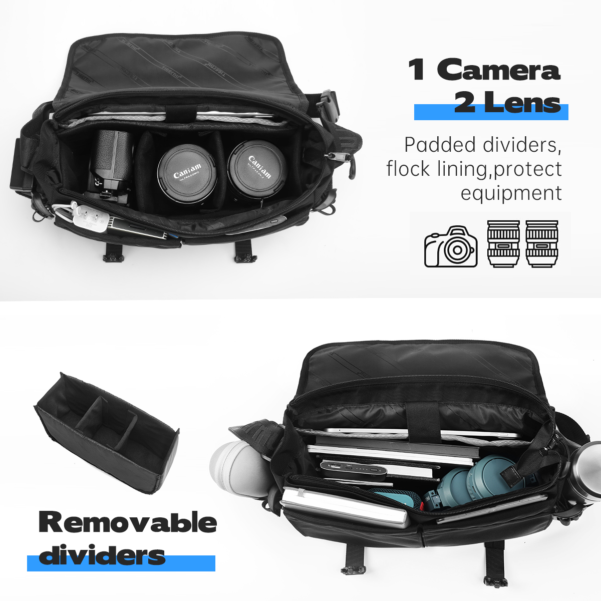 Мужские сумки через плечо Tige – обзор и цена Camera Bag Waterproof